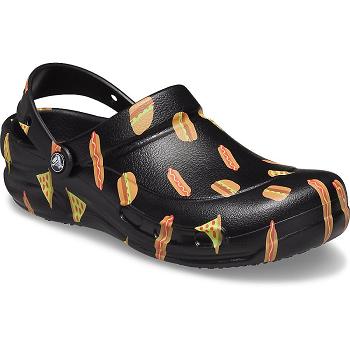 Crocs Bistro Graphic Clog Cierne / Oranzove - Damske Dreváky